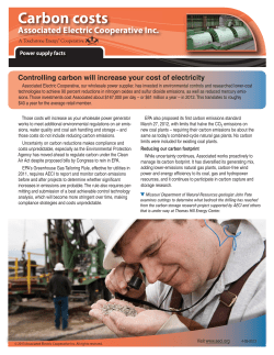 Carbon costs - Osage Valley Electric Cooperation Association
