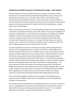 Postdoctoral and PhD Vacancies in Food Structure Design &ndash; New