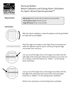Reticle Calibration and Scaling Factor Calculation