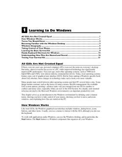 Learning to Do Windows