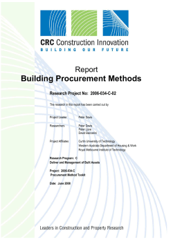 Building Procurement Methods - Construction