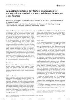 A modified electronic key feature examination for undergraduate