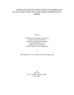 modeling destination choice in hurricane evacuation with an