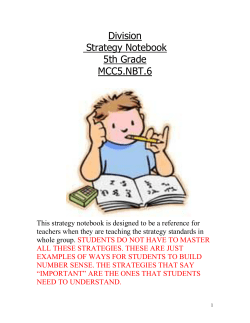 Six Common Strategies for Addition