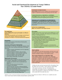 Social and Emotional Development in Young Children The CSEFEL
