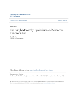 The British Monarchy: Symbolism and Salience in