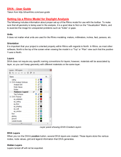 DIVA - User Guide Setting Up a Rhino Model for Daylight Analysis