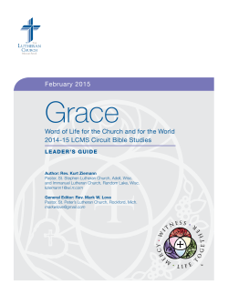 Circuit Winkel Bible Study: February 2015 (Leader`s Guide)