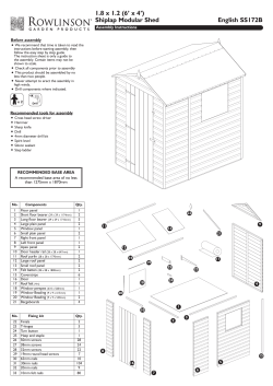 1.8 x 1.2 (6` x 4`) Shiplap Modular Shed English SS172B