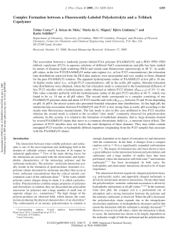 Complex Formation between a Fluorescently
