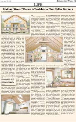 Making &ldquo;Green&rdquo; Homes Affordable to Blue Collar Workers