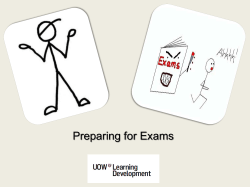 Preparing for Exams