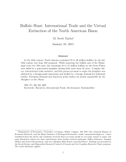 Buffalo Hunt: International Trade and the Virtual Extinction of the