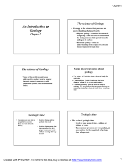 An Introduction to Geology