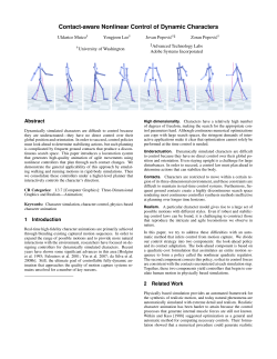 Contact-aware Nonlinear Control of Dynamic Characters