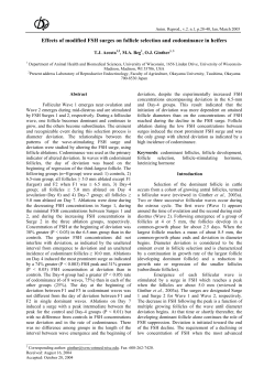 Effects of modified FSH surges on follicle selection and