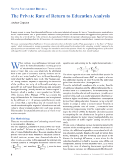 The Private Rate of Return to Education Analysis