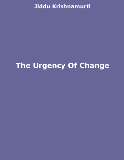 The Urgency Of Change