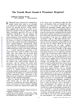 The Fourth Heart Sound-A Premature Requiem?