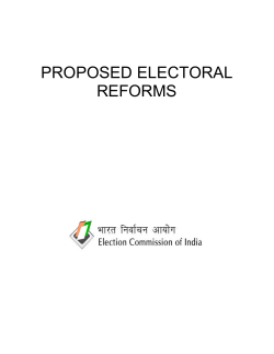 proposed electoral reforms - Election Commission of India