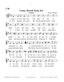 Come, Sirrah Jack, ho!