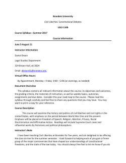 LGLS 116B: Civil Liberties