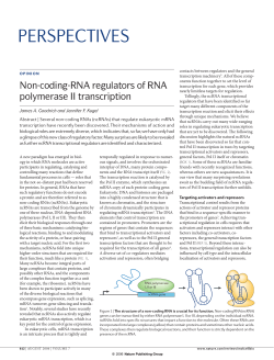 Noncoding RNA regulators of RNA polymerase II transcription