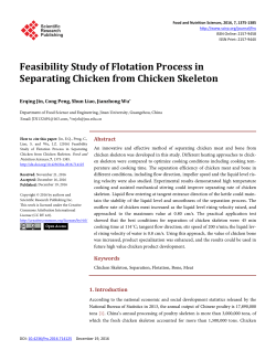 Feasibility Study of Flotation Process in Separating Chicken from