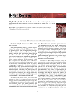 The Reality of Myth: Constructions of Race in the American - H-Net