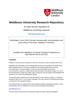 Female homosexuality: psychoanalysis and queer theory