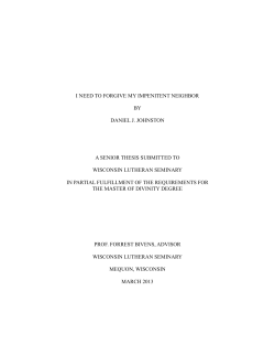 I NEED TO FORGIVE MY IMPENITENT NEIGHBOR BY DANIEL J