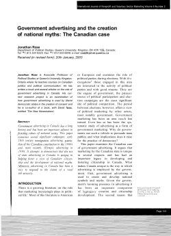 Government advertising and the creation of national myths