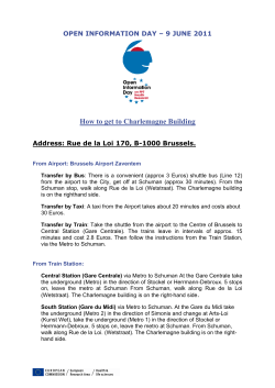 How to get to Charlemagne Building