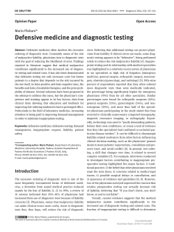 Defensive medicine and diagnostic testing