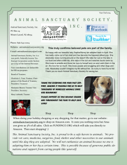 A n i m a l S a n c t u a r y S o c i e t y , I n c