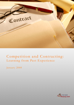 Competition and Contracting: Learning from Past Experience