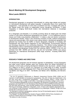 Development geography by Nina Laurie