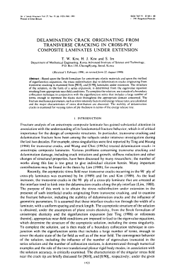 delamination crack originating from transverse cracking in cross