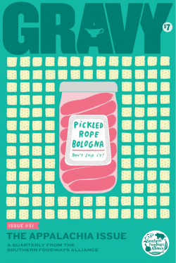 the appalachia issue - Southern Foodways Alliance