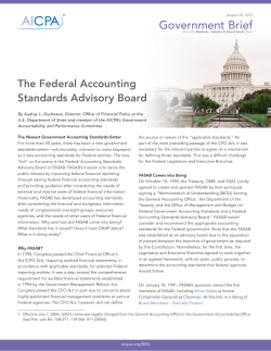 The Federal Accounting Standards Advisory Board