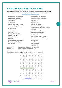 Expressions to describe a person`s character and personality