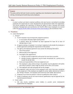 HR Policy 2-700 Employment Practices.