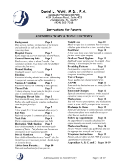 Instructions for Parents - Pediatric Otolaryngology Associates, LLC