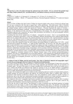 La carta alla scala 1:1000 degli Astronomi di Brera del 1807