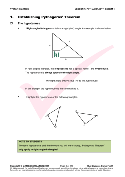 1. Establishing Pythagoras` Theorem