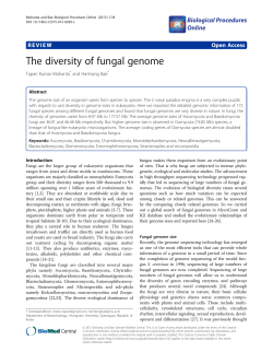 The diversity of fungal genome