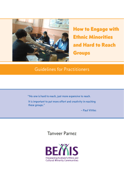 How to Engage with Ethnic Minorities and Hard to Reach Groups