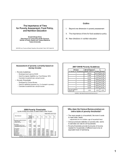 The Importance of Time for Poverty Assessment, Food Policy, and