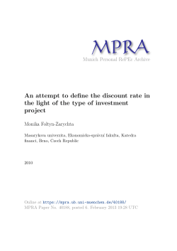 An attempt to define the discount rate in the light of the type of