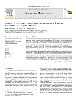 Atomistic simulations of tension&ndash;compression asymmetry in